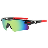(12 PACK) Wholesale Sports Sunglasses Cycling Unisex New Arrival Outdoor Sport 2024 - BulkSunglassesWholesale.com - Black Frame Gold Mirrored